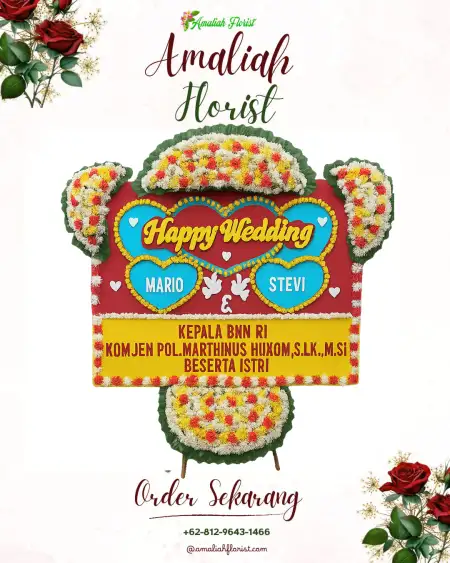 Papan Bunga Pernikahan Bumi Aji